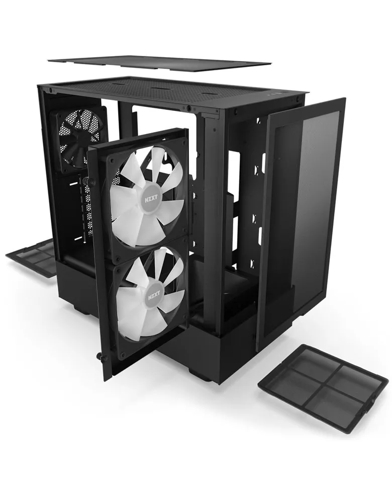 NZXT H5 Flow RGB Compact ATX w/ RGB Fans Black i.Tech PH