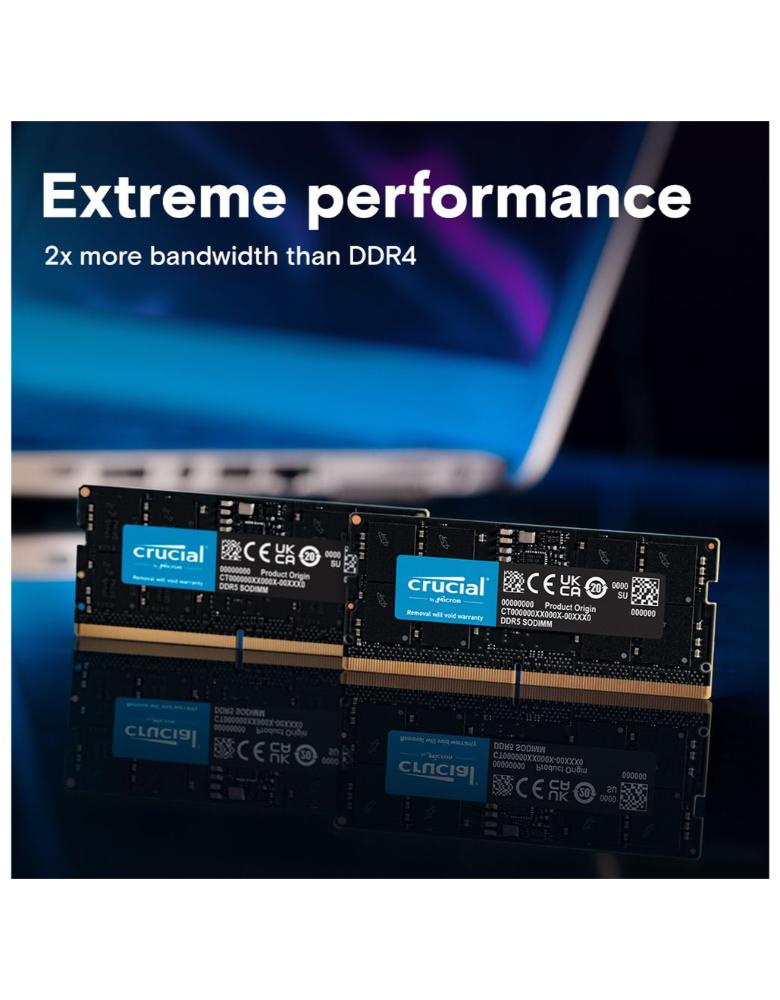 Crucial 8GB 4800MHz DDR5 SODIMM CL40 High-Speed Laptop RAM